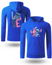 Stitch & Angel “Love” Dječja Dukserica sa Kapuljačom 💙💖 | Mekana, Topla i Slatka - tsrm13-26-27