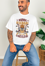 Warning Illegal 100% organski pamuk Majica – Oslobodi Svoj Buntovni Stil - tsrm10-12