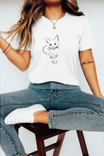Ženska Organska Pamučna Majica sa Minimalističkim Mačka Printom – Udoban i Moderan Streetwear - tsrm9-2