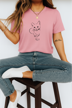 Ženska Organska Pamučna Majica sa Minimalističkim Mačka Printom – Udoban i Moderan Streetwear - tsrm9-2