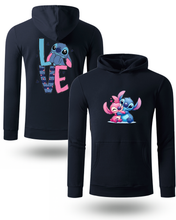 Stitch & Angel “Love” Dječja Dukserica sa Kapuljačom 💙💖 | Mekana, Topla i Slatka - tsrm13-26-27
