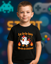 Dječija Organska Majica – Minecraft La-la-la-lava Chicken Zabavni Print - tsrm10-16
