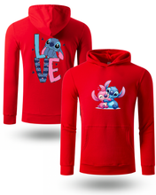 Stitch & Angel “Love” Dječja Dukserica sa Kapuljačom 💙💖 | Mekana, Topla i Slatka - tsrm13-26-27