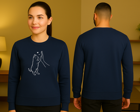 Cat High Five Sweatshirt – Najslađi Simbol Ljubavi i Veze - ztsrm9-26