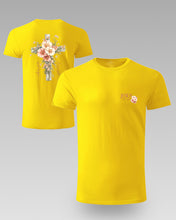 Print Majica sa Cvjetnim Krstom i Temom Vjere, 100% Organskog Pamuka - tsrm16-008