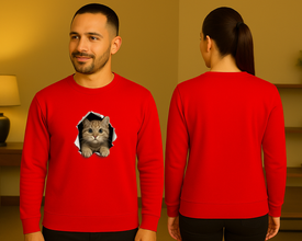 Peekaboo Cat Sweatshirt – Slatko Iznenađenje u Vašem Stilu - ztsrm9-33