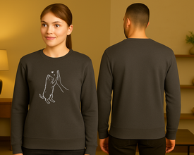 Cat High Five Sweatshirt – Najslađi Simbol Ljubavi i Veze - ztsrm9-26