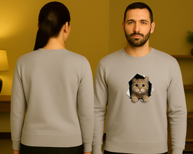 Peekaboo Cat Sweatshirt – Slatko Iznenađenje u Vašem Stilu - ztsrm9-33
