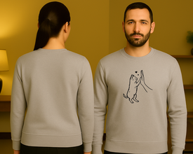 Cat High Five Sweatshirt – Najslađi Simbol Ljubavi i Veze - ztsrm9-26