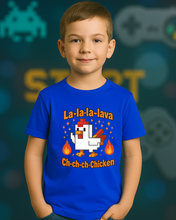 Dječija Organska Majica – Minecraft La-la-la-lava Chicken Zabavni Print - tsrm10-16