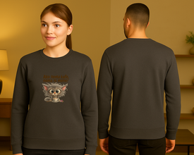Coffee Cat Sweatshirt – Zabavan Dizajn za Ljubitelje Kafe - ztsrm9-15