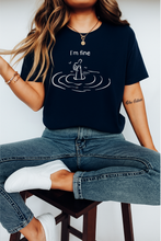 Ženska Streetwear Organska Pamučna Majica – “I’m Fine” Smiješni Print Dizajn - tsrm9-1