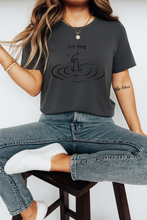 Ženska Streetwear Organska Pamučna Majica – “I’m Fine” Smiješni Print Dizajn - tsrm9-1
