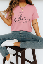 Ženska Streetwear Organska Pamučna Majica – “I’m Fine” Smiješni Print Dizajn - tsrm9-1